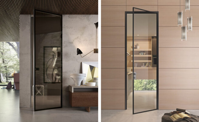 porte in vetro a battente 1